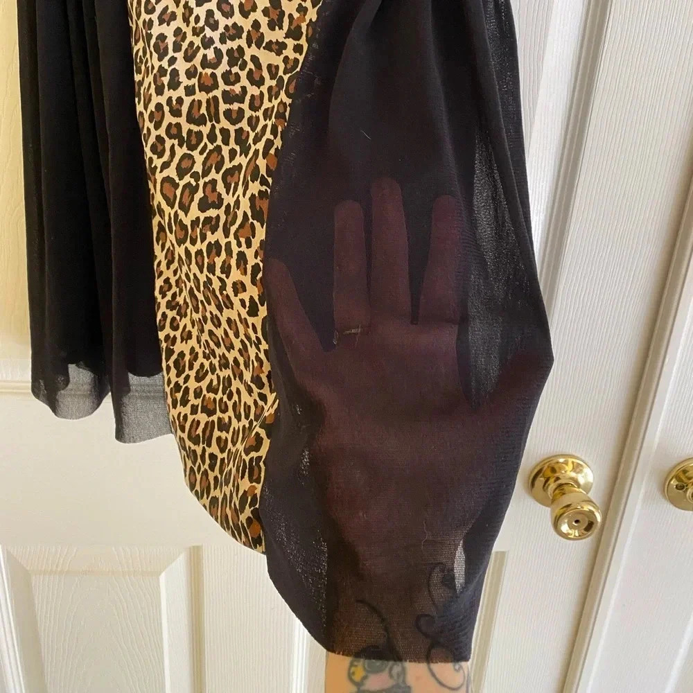 Leopard print strapless dress - Picture 3 of 7